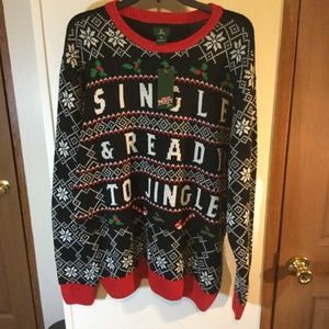 X-mas Sweater XL Black Single & Ready to Jingle